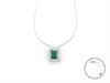 Collana in Arg. con Zircone centrale Verde