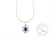 Collana in Arg. con Zircone centrale Blu