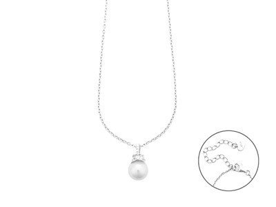 Collana in Argento con Perla Zirconi