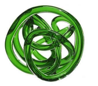 Nodo dell'Amore in Cristallo 18cm Verde