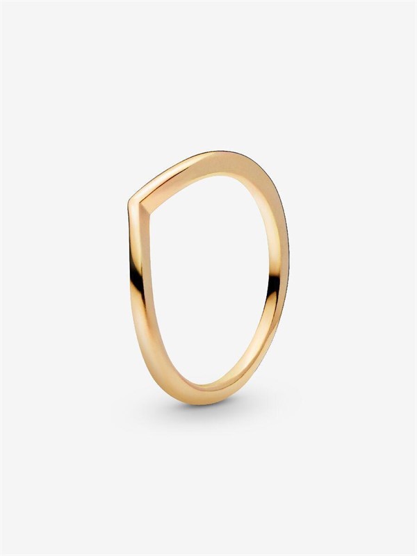 Anello Chevron  Placcatura in Oro 14k