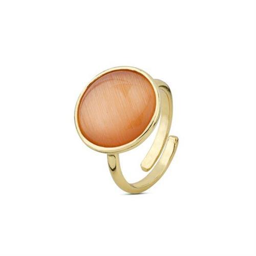 Anello con cristallo arancio scuro