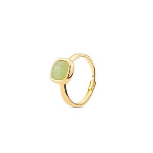 Anello con cristallo piccolo verde chiaro