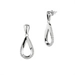 Orecchini pendenti con moduli a goccia con pavè di zirconi