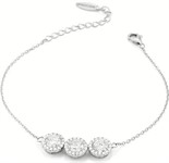 Bracciale in Arg. Trilogy con Zirconi Centro e Contorno