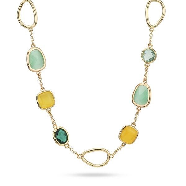 Girocollo placcato oro giallo con cristalli