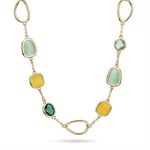 Girocollo placcato oro giallo con cristalli