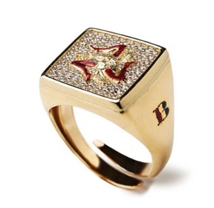 Anello Trinacria Quadrato Lapilli