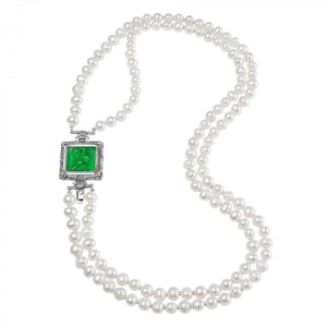 Collana Perle e Pasta Vitrea Verde