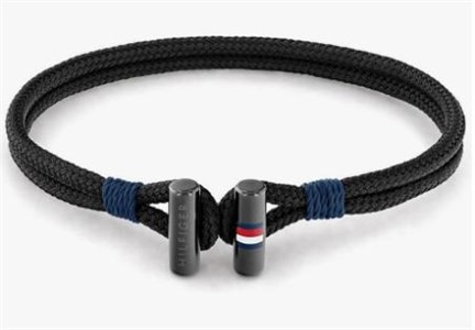 Bracciale Tessuto Nero Tommy Hilfinger