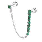 Mono Orecchino Doppio Tennis Verde