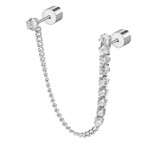 Mono Orecchino Doppio Tennis Bianco