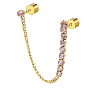 Mono Orecchino Doppio Tennis Rosa