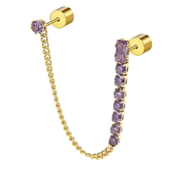 Mono Orecchino Doppio Tennis Viola