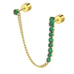 Mono Orecchino Doppio Tennis Verde