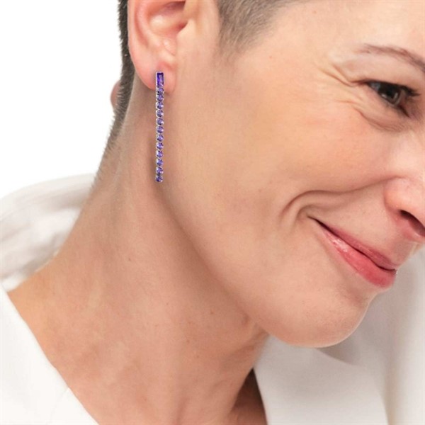 Mono Orecchino Tennis Viola