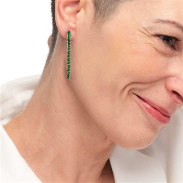 Mono Orecchino Tennis Verde