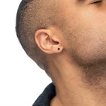 Mono Orecchino CZ Nero