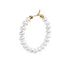 Orecchino a cerchio con perle irregolari