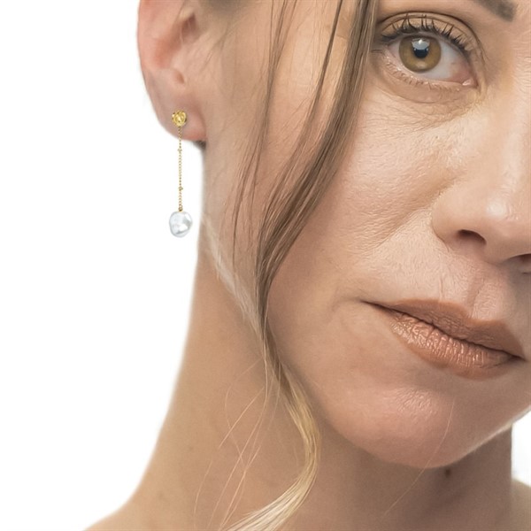 Mono Orecchino Perla Pendente