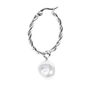 Mono Orecchino Cerchio Perle Pend.