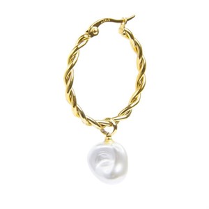 Mono Orecchino Cerchio Perle Pend.
