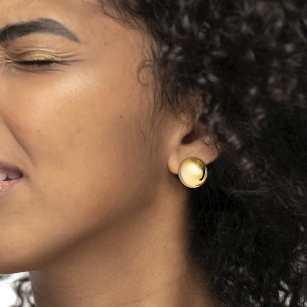 Mono Orecchino a Lobo Bottone Grande