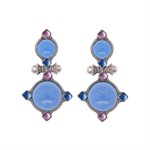 Orecchini Paste Vitree con Maschera e Cristalli