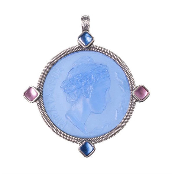 Ciondolo con Maschera in Pasta Vitrea