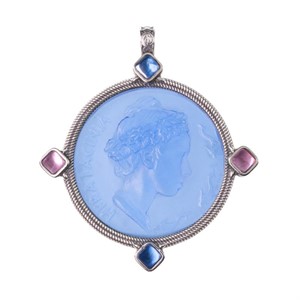 Ciondolo con Maschera in Pasta Vitrea