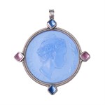 Ciondolo con Maschera in Pasta Vitrea