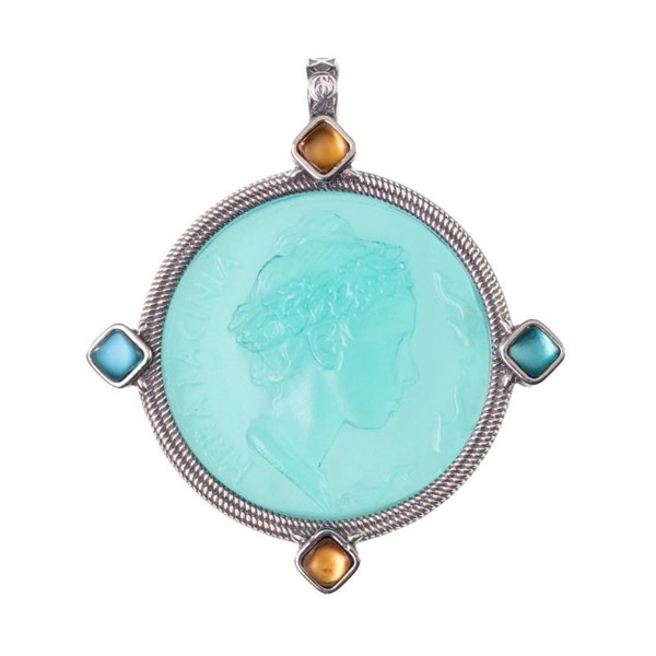 Ciondolo con Maschera in Pasta Vitrea