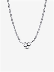 Collana Maglia Geometrica con Chiusura a Cuore