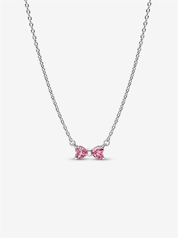 Collana Fiocco Luminoso Rosa