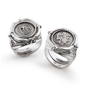 Anello con Moneta Girevole