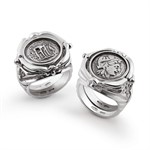 Anello con Moneta Girevole